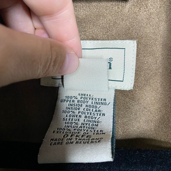 L.L. Bean Faux Suede Coat Puffy Soft XS Brown - Picture 9 of 9